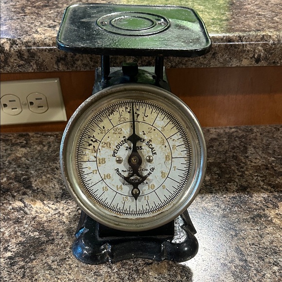Vintage Pelouze Family Black Kitchen Scale - 24 pounds- June 23, 1903 - Picture 1 of 9